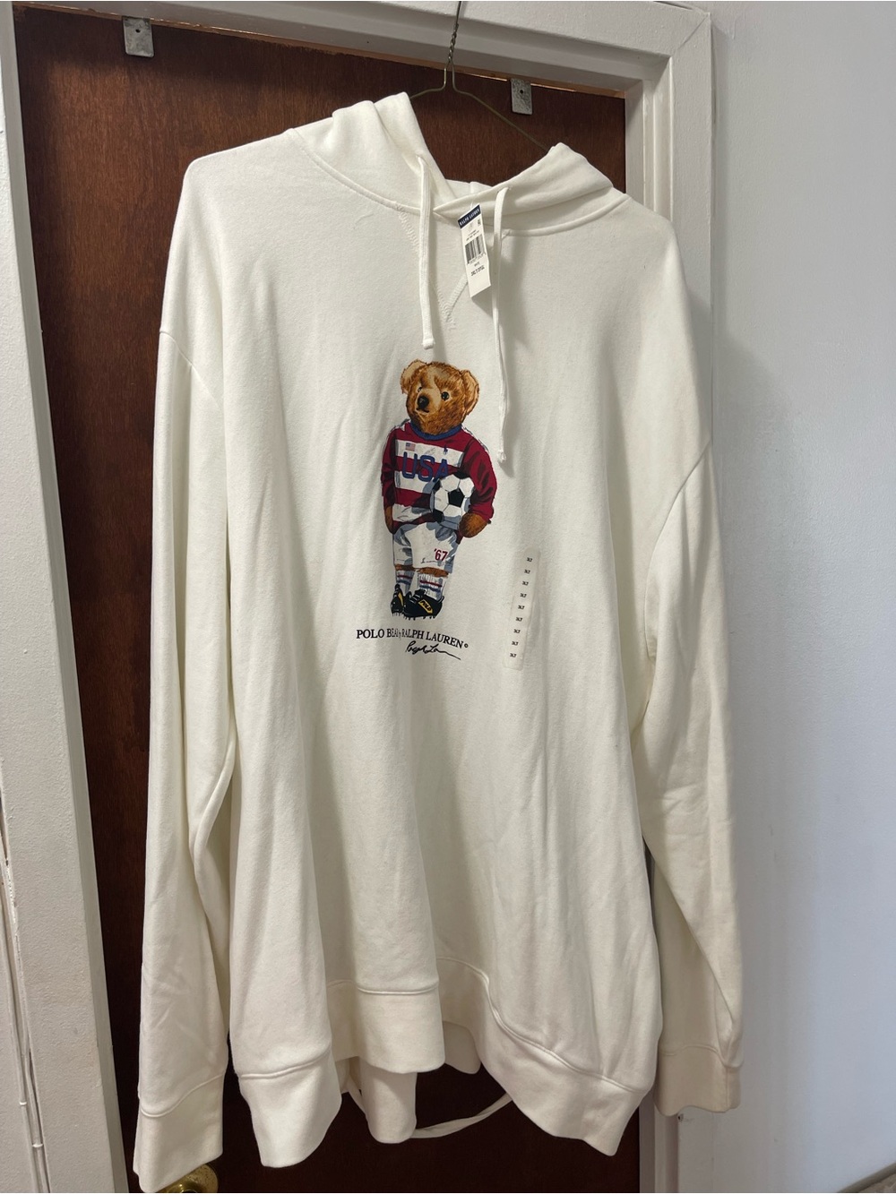 Polo by Ralph Lauren Cream Bear Crewneck Sweatshirt